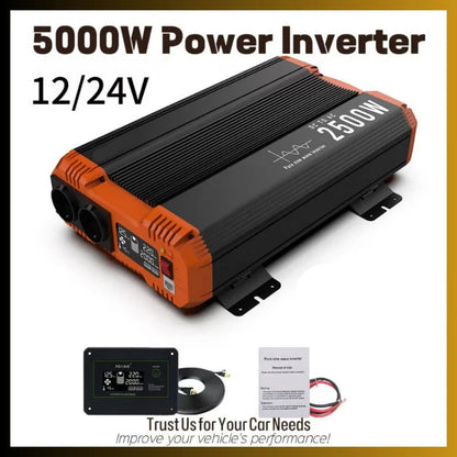Zuivere Sinusomvormer – Power Inverter – Stroomomzetter – 12V Naar 230V – 2500W Nominaal – LCD Display