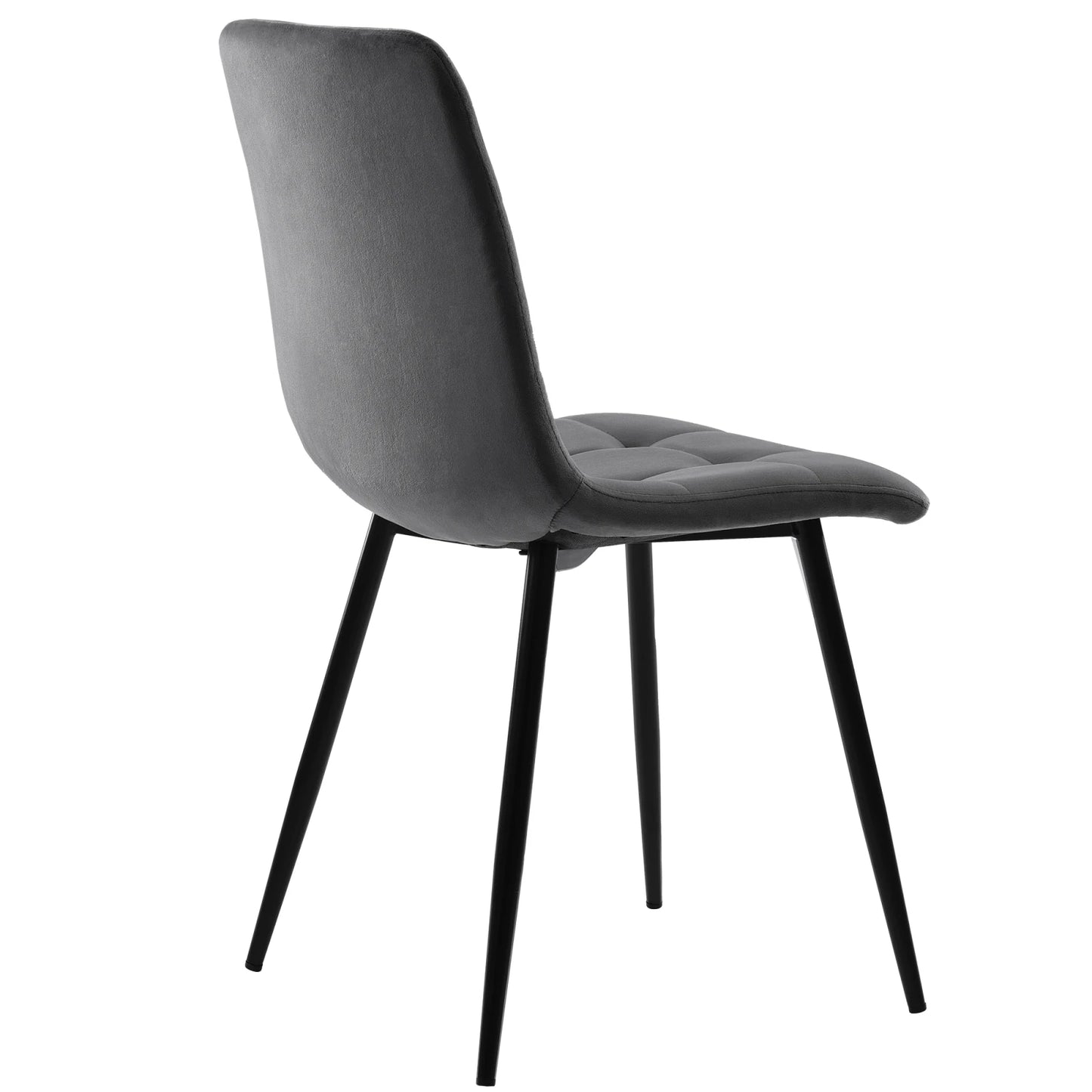 Eetkamerstoelen – Stoelen – Linen Stoelen –  4 Stuks - Metalen Frame – Comfortabele Zitting – Draaggewicht 150 Kg - Grijs
