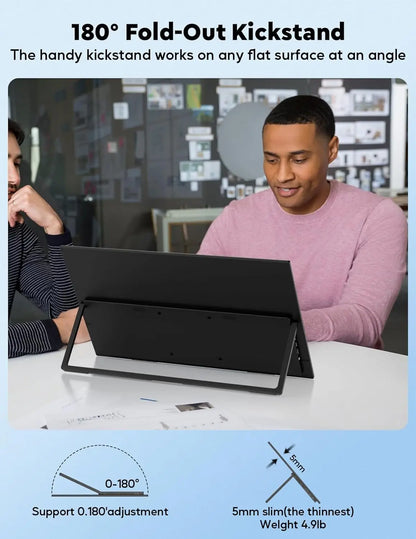 24" Draagbare Monitor – Extern Scherm – Gaming Monitor – Laptop Scherm – 24 Inch Monitor – 120Hz Verversingssnelheid – 100% sRGB Kleurnauwkeurigheid