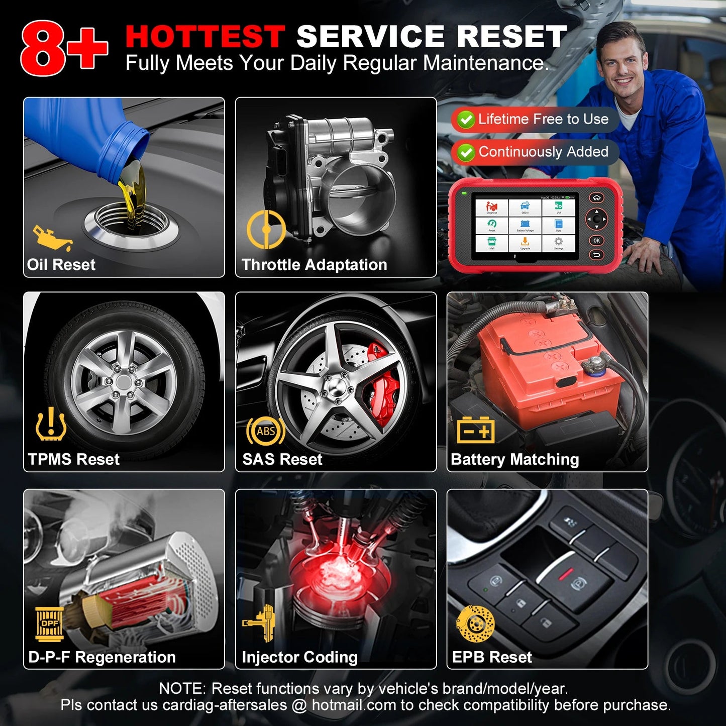 CRP129E Plus Auto Diagnosetool – OBD2 Scanner – Code Reader – Foutcode Uitlezer – Diagnose Scanner – 8 Resetfuncties – 5 Inch Kleuren Display