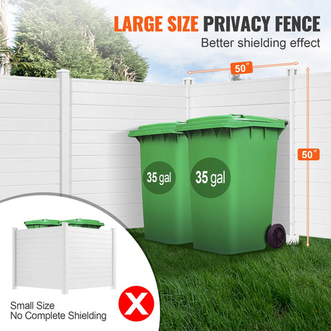 Outdoor Privacy Fence - Privacy Scherm - Privacy Fence Screening - Air Conditioner Fence - Omheining - 50 x 50 inch- 3 zijden - Perfect om prullenbak en AC units te omheinen.