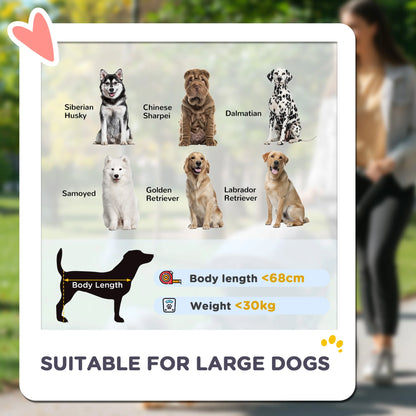 Hondenwagen voor Grote Honden – Honden Buggy – Hondentrolley – Huisdiershuttle – Wandelwagen Hond – Geschikt tot 30 kg – Inklapbaar met Afneembare Wielen - Donkergrijs