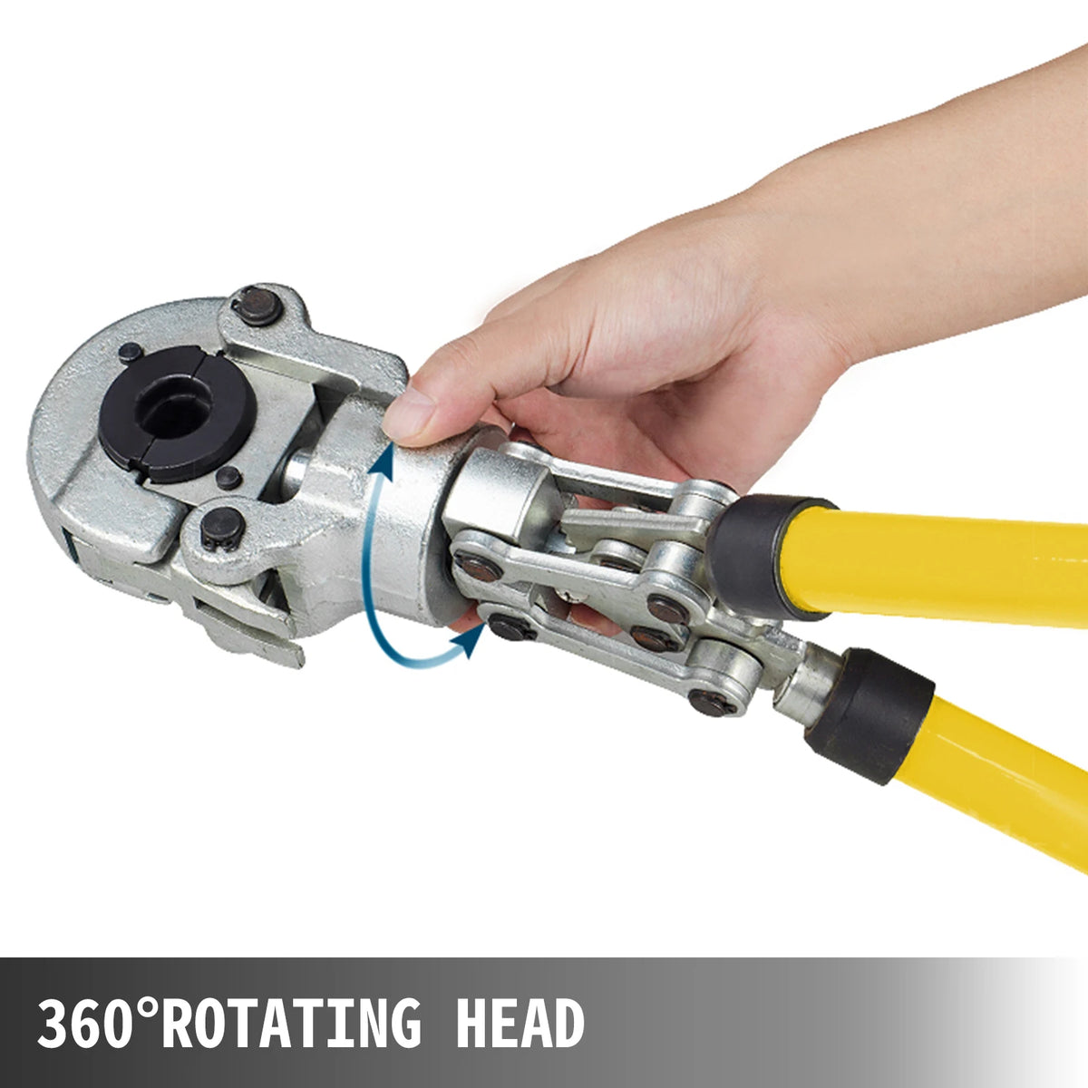 Vevor - Crimping Tool - Hydraulic Crimping Tool - TH/U Type Jaws - With 8 Jaws - With 8 Jaws - 6 Tons Force - Hydraulic Pipe Crimper - Plumbing Presses Composite Kit - Yellow