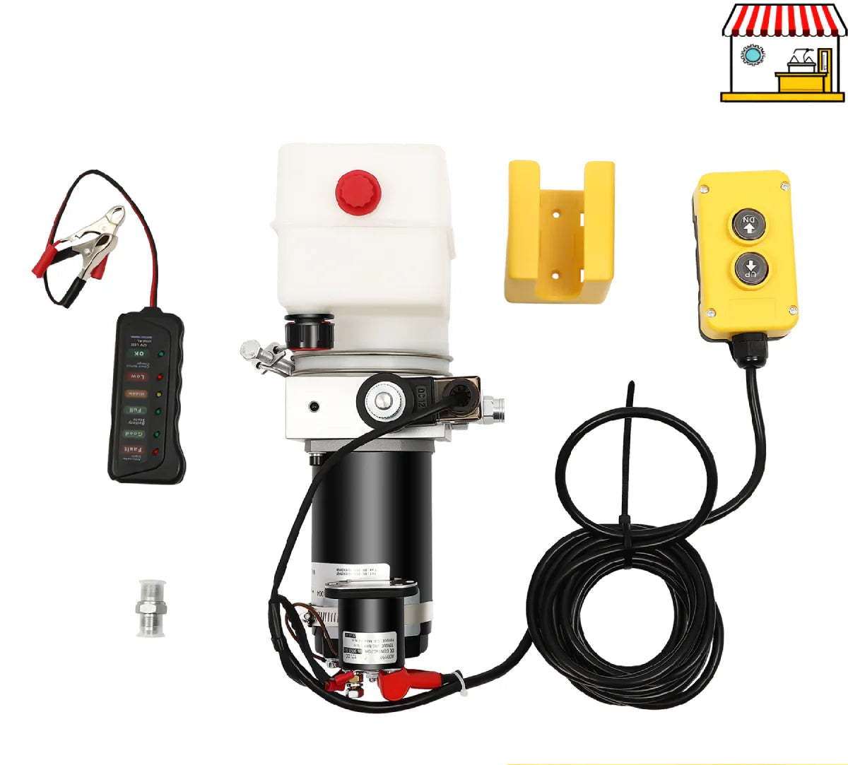Elektrische Hydraulische Pomp – Compacte Pomp – Hydraulisch Systeem – 12V Pomp – 800W Motor – 1,5L Oliecapaciteit – Stil In Gebruik - QUORE