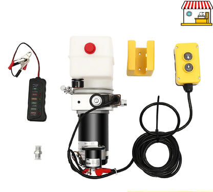 Elektrische Hydraulische Pomp – Compacte Pomp – Hydraulisch Systeem – 12V Pomp – 800W Motor – 1,5L Oliecapaciteit – Stil In Gebruik - QUORE