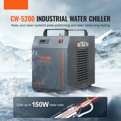 Waterkoeler – Laserkoeler – CO₂ Koeler – Industriële Koeler – 7 Liter Tank – 13L/Min Pomp