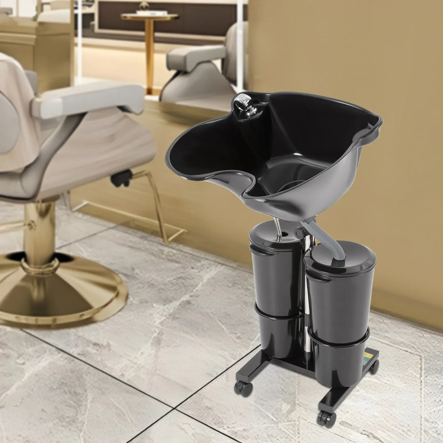 Draagbare Wasbak – Shampoo Wasbak – Mobiele Wasbak – Verstelbare Wasbak – Dubbele Emmers – Elektrische Pomp