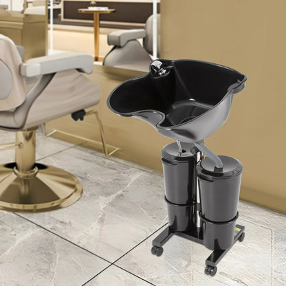 Draagbare Wasbak – Shampoo Wasbak – Mobiele Wasbak – Verstelbare Wasbak – Dubbele Emmers – Elektrische Pomp