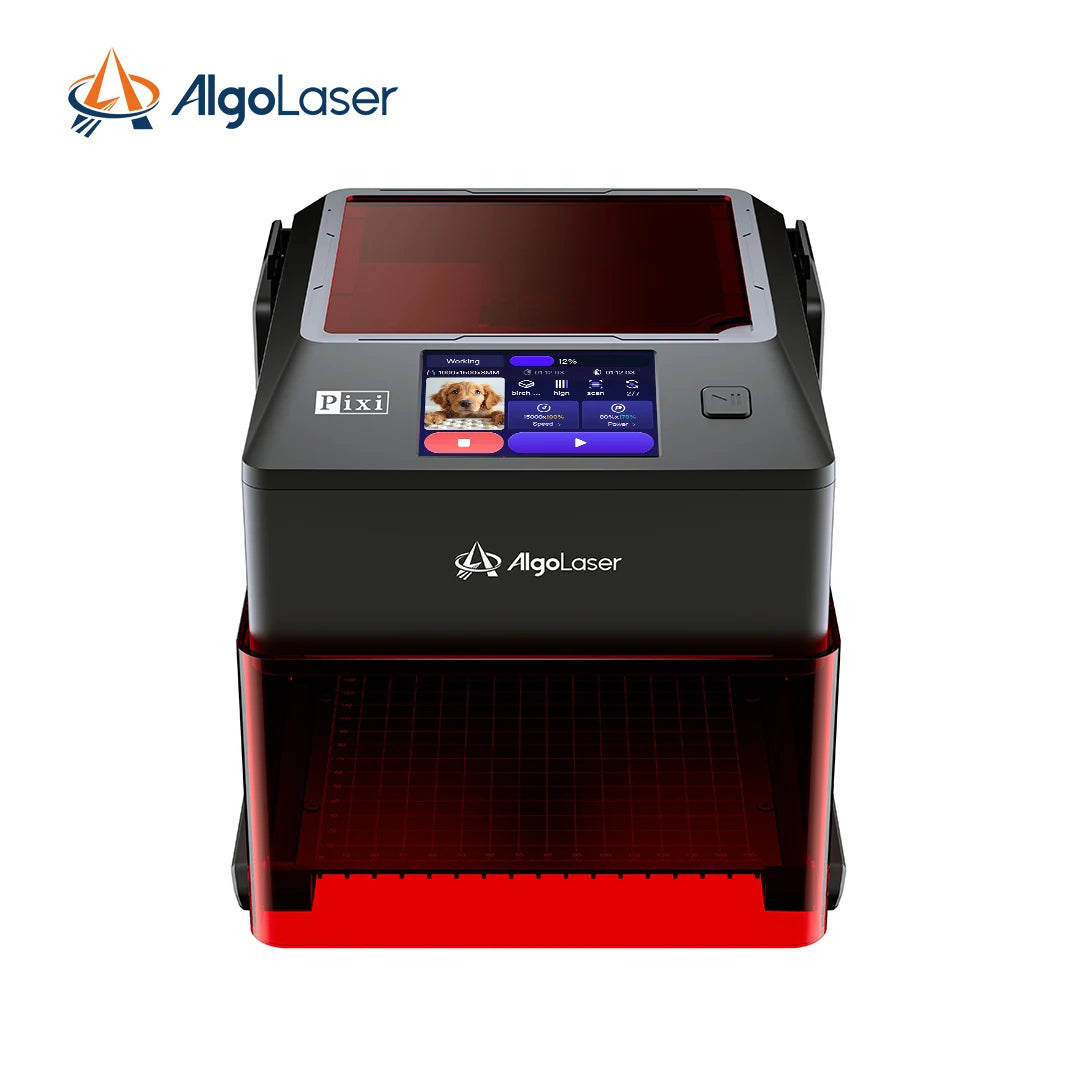 AlgoLaser Pixi 10W Touch Screen Smart Engraving Machine with Roller 100x100mm Engraving Area DIY Holiday Handmade Tool Water Cup
