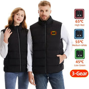 Heating Jacket - Heated Bodywarmer - Heated Clothing - USB Electric Self-Heating Vest - Unisex Heated Jacket - Rechargeable - Heating Heated Clothing - Hunting Ski - Size XL - Black
