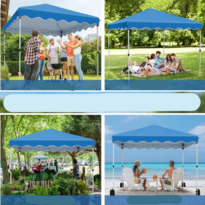 Tuinpaviljoen - Partytent - Partytenten - Paviljoen - Easy up Partytent - 3x3m - Waterdicht - Pop-up Tent - Opvouwbare - Inclusief 4 Gewichtszandzakken en Draagtas - Beige