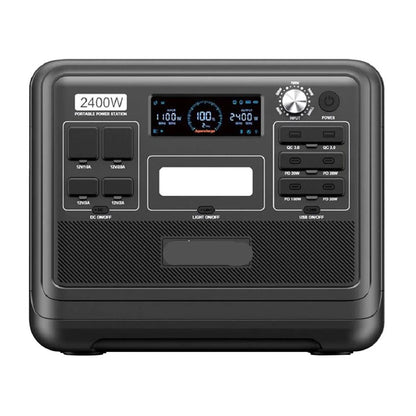 F2400 Draagbare Zonne-Generator – Power Station – Portable Accu – Noodstroomvoorziening – Zonne-Accu – 2048Wh Capaciteit – 2400W Zuivere Sinusgolf Uitgang