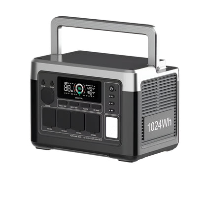Draagbare Powerstation – Mobiele Stroomvoorziening – Noodstroom – Camping Accu – 1024Wh LiFePO4 – 1800W Zuivere Sinusgolf