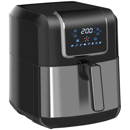 Airfryer - Heteluchtfriteuse - Keukenapparaten - met LED-Touchscreen - Timer - 8 Programma's - 1700W - 6.5L - 220-240V - 50Hz-60Hz - Zwart/Grijs