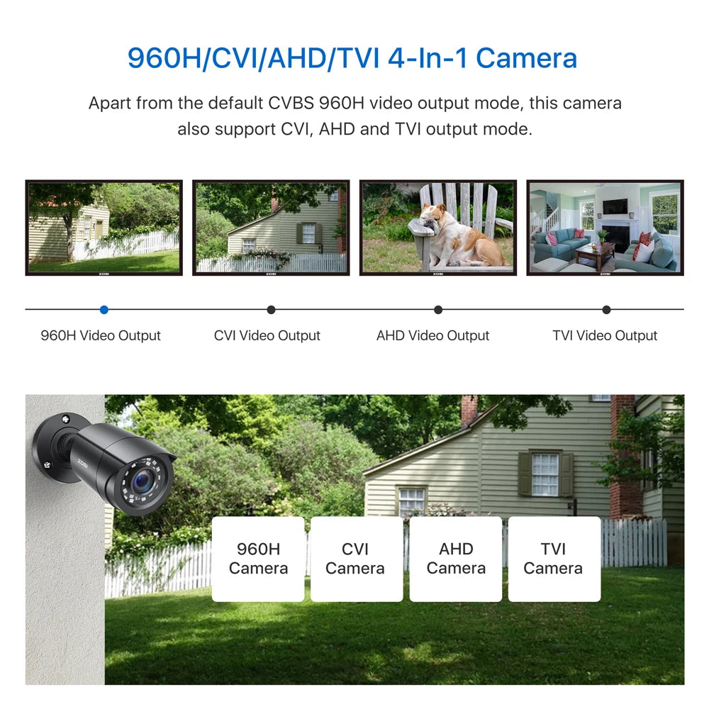 Beveiligingscamera - Draadloze Camera - Camerabewaking - Buiten Camera met Nachtzicht - 1080P Full HD - 4 Stuks Bullet Outdoor & Indoor - IP66 Weerbestendig - Zwart - QUORE
