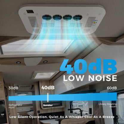 Dak Airconditioner - Air conditioning - Rooftop Airco - 12V Efficiënte Koeling - Caravan Airco - Met Afstandsbediening - voor Campers, RV’s & Trailers – Stille en Snel Koelende Parkeerairco