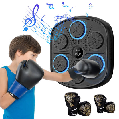 Music Boxing Machine Bluetooth Punching Training Equipment BT Link Boxing Wall Target Workout Machine for Home Exercise Gym