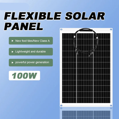Zonnepanelen - Zonnepaneel Systeem - Monokristallijne Solar Kit - Flexibel - Zonne Energie - 200W - Waterdichte - voor Camping, RV en Thuisgebruik -(2 x 200W Kit)