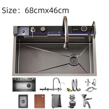 Keukenkraan – RVS Kraan – Keukenmengkraan – Duurzame Kraan – Roestvrij Staal – Keramische Cartridge – Corrosiebestendig - 68x46CM - QUORE