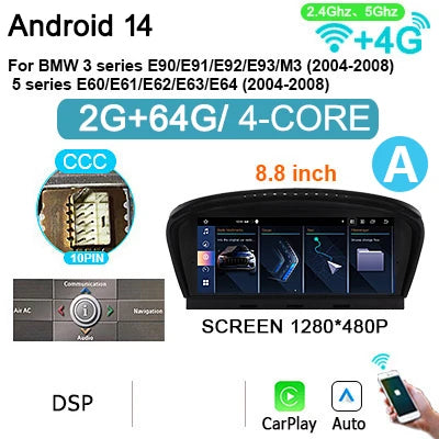 Car Radio – Autoradio – Multimedia Speler – Navigatiesysteem – Touchscreen – Android 14 – 8,8 Inch Display – CarPlay Ondersteuning - QUORE