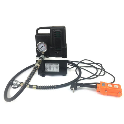 Elektrische Hydraulische Pomp – Hydrauliek Pomp – Drukpomp – Draagbare Pomp – Stalen Constructie – 3 Liter Oliecapaciteit – 70 MPa Druk - 220V - Zwart - QUORE