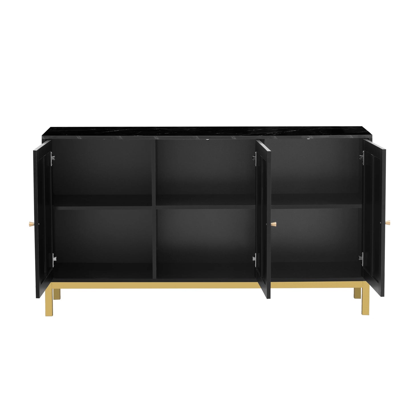 Kast - Dressoir - Boekenkast - Woonkamer - Opbergruimte - Modern - 78,20 cm x 39,80 cm x 140 cm - Zwart