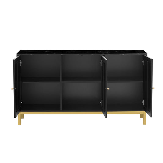 Kast - Dressoir - Boekenkast - Woonkamer - Opbergruimte - Modern - 78,20 cm x 39,80 cm x 140 cm - Zwart