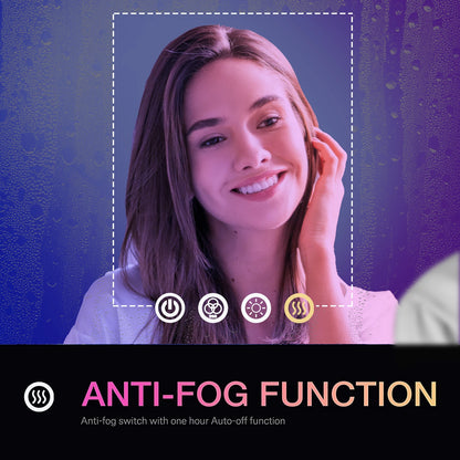 Badkamerspiegel – Verlichte Spiegel – Anti-Fog Spiegel – Touchsensor Spiegel – RGB Achtergrondverlichting – Wasserbestendig IP44 – Aluminium Frame - 70x90cm - QUORE