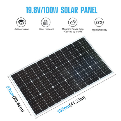 Zonnepaneel - Zonnepanelen - Zonne-energie - 18V PV Module fotovoltaïsche Cel Module - Krachtige Glazen - 200W - Waterdicht - Glas Zonnepaneel - voor Boot - Camper - Caravan - RV - Tuin