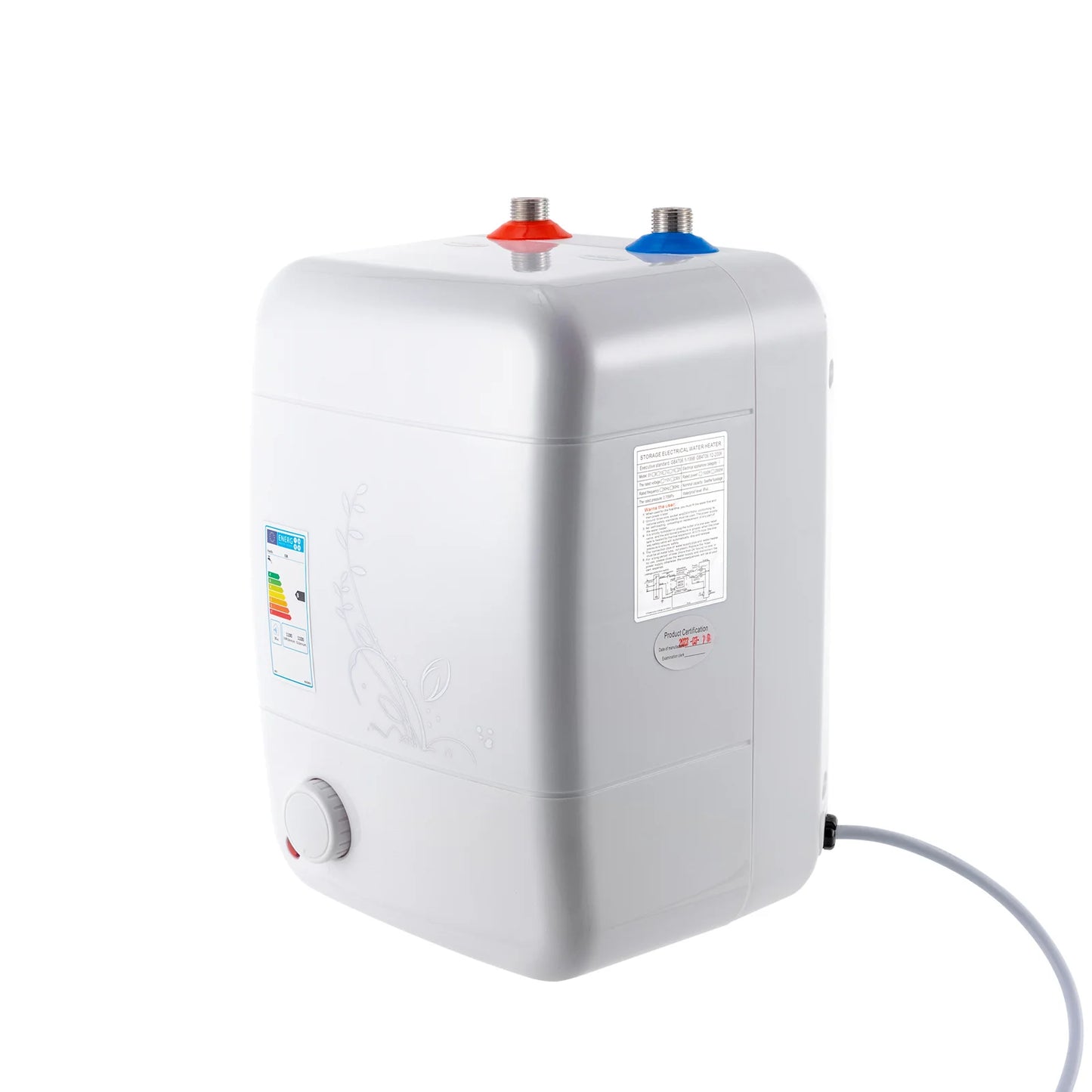 Onderbouw elektrische -  Doorstroomboiler -  Met temperatuurregelaar -Warmwaterapparaat voor -  Beperkte Ruimtes - 8L - 220V - Wit