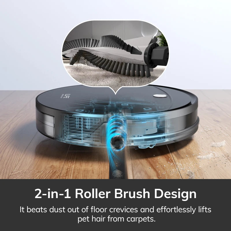 Robotstofzuiger – Dweilrobot – Stofzuigerrobot – Automatische Stofzuiger – Robot Vacuum – Compact Design 33x33x7,9 cm – Li-ion Batterij 14,4V
