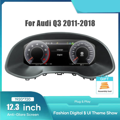 Digitaal Dashboard – Virtuele Cockpit – LCD Instrumentenpaneel – Snelheidsmeter – Cluster Display – Plug & Play Installatie – 12,3 Inch HD Scherm