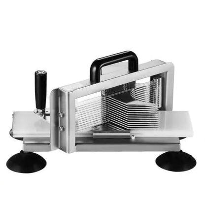 Tomatensnijder - Snijmachine - Handmatige Tomatensnijder - Groentesnijder  - Mandoline - frietsnijder - 0.25 inch - Heavy-Duty RVS Snijmachine - Roestvrijstalen Voedselsnijmachine met Antislip Voeten