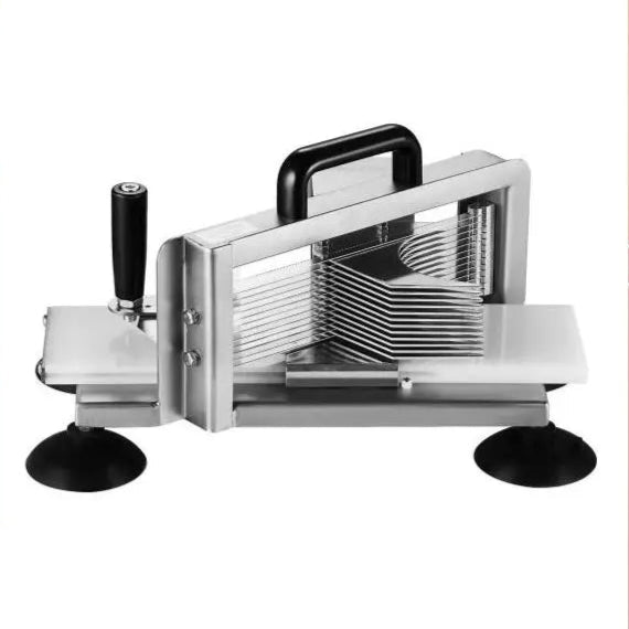 Tomatensnijder - Snijmachine - Handmatige Tomatensnijder - Groentesnijder  - Mandoline - frietsnijder -  0.38inch - Heavy-Duty RVS Snijmachine - Roestvrijstalen Voedselsnijmachine met Antislip Voeten