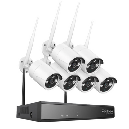 Beveiligingssysteem – Draadloos Bewakingssysteem – 6 Stuks Camera – HD Camera’s – 8CH NVR – 5MP Resolutie – Nachtzicht – Tweeweg Audio - 2TB