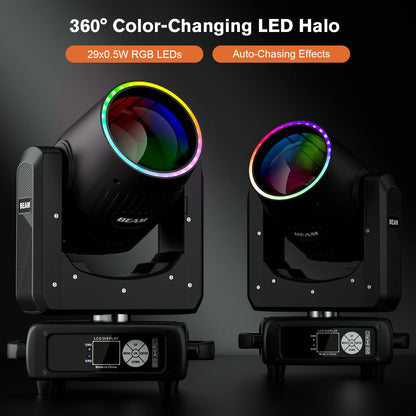 Moving Head Light – Beam Spotlight – DJ Verlichting – Podiumlamp – Discotheek Licht – 295W Ultrahelder – 540° Pan 270° Tilt – EU Stekker 2 Stuks