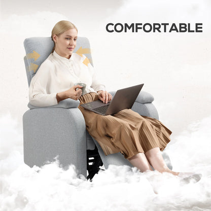 Relaxfauteuil – Relaxstoel – Zitzak – Fauteuil – Verstelbare Rugleuning – Linnenlook Bekleding – Comfortabele Schuimvulling