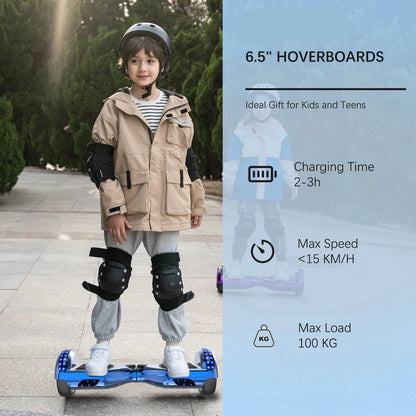 Hoverboard – Elektrisch Skateboard – Zelfbalancerend Board – Scootboard – Bluetooth Speaker – 15 Km/u Snelheid – LED-Verlichting - QUORE