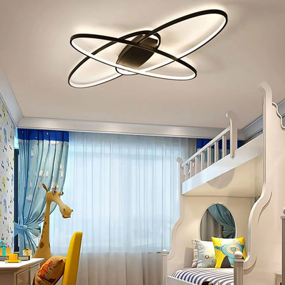 Plafondlamp - Plafonniere - Industrial Ceiling Lamp - 70W - Creatieve Hanglamp - LED Kroonluchter - Zwart - QUORE