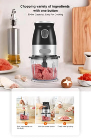 Meat Grinder - 500W - Meat Grinder - Food Processor - Personal Mini Blender Mixer - Juicer Dryer - 800ml Mincer - 25000rpm
