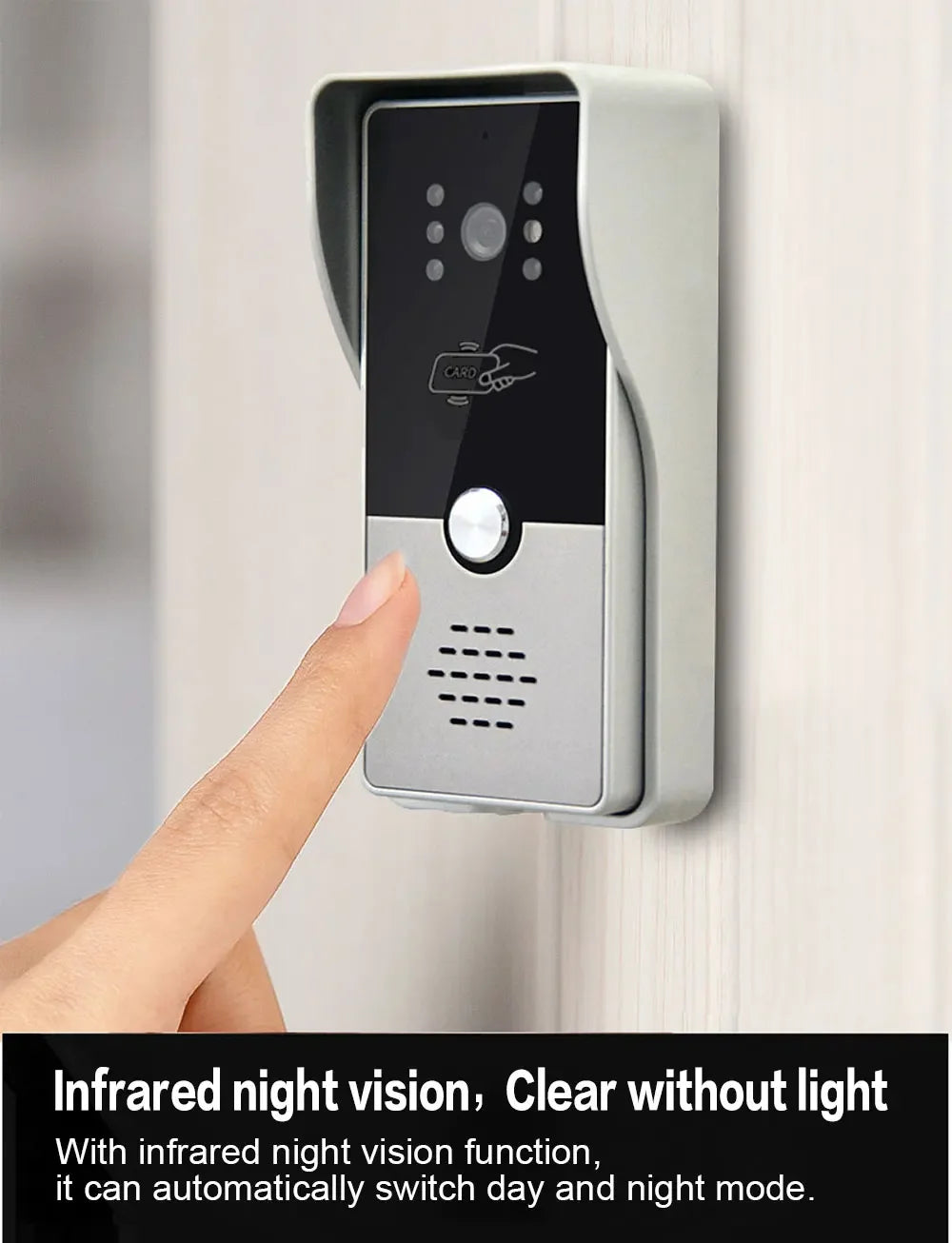 Videodeurbel – Video Deurintercom – Slimme Deurbel – Deurbel Met Camera – Deurintercom Set – 7-inch Kleurentouchscreen – RFID Toegangssysteem
