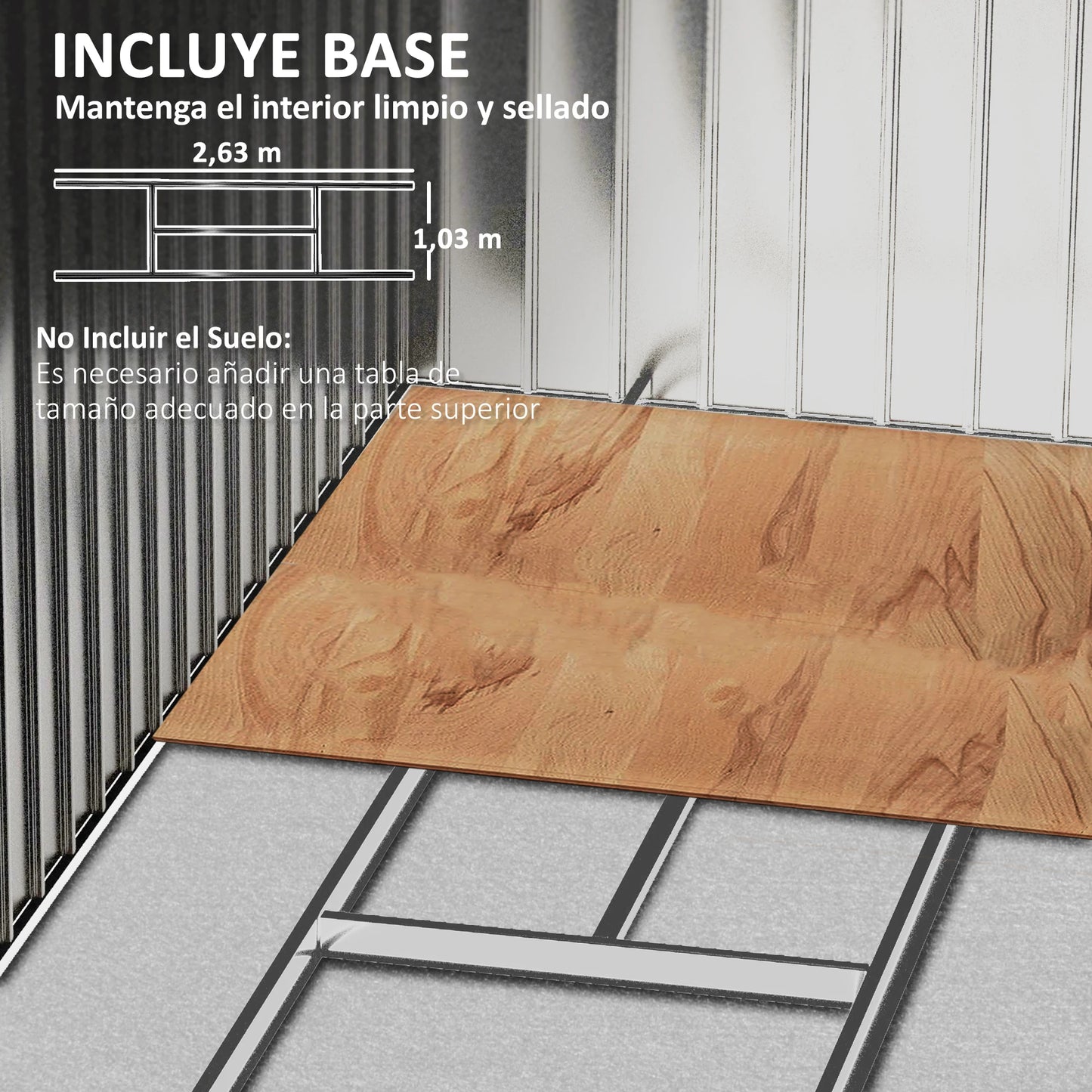 Tuinschuur – Berging – Tuinhuis – Opslagschuur – Stalen Schuur – Weerbestendig Gegalvaniseerd Staal – Dubbele Schuifdeuren - 213 x 130 x 185 cm - Bruin