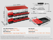 Nestkast - Nestkast voor kippen - Metalen Nestkast - Nestkast Groot - 30-40 inch - Stabiel & Corrosiebestendig - met Schuine Nestkast Bodemgaten - 10 doos
