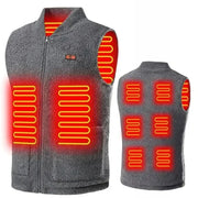 Heater Jacket - Verwarmde Bodywarmer - Verwarmde Kleding - USB Verwarmd Vest - 3-snelheden Verstelbare Temperatuur - Unisex - Wasbaar - Mouwloos - voor Winter & Buitensport - Maat M - Grijs