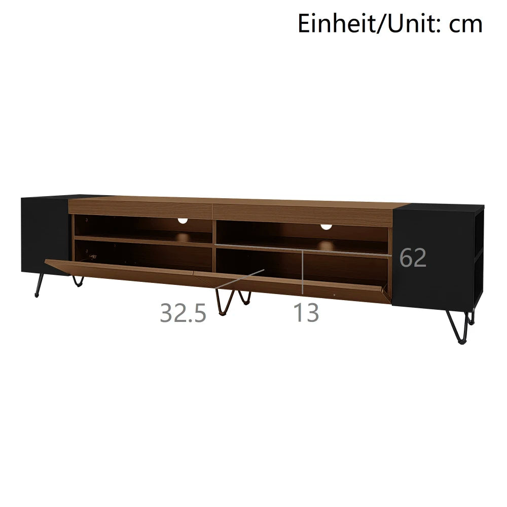 Tv-meubel – TV-kast – Televisiemeubel – Mediameubel – Wandmeubel – Geschikt voor 50-59 inch TV – Duurzaam MDF en spaanplaat met metalen poten