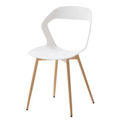 Chair - Chairs Dining Chairs - Set of 4 Chairs - Hollow Dining Chairs - Modern &amp; Simple - Household Stool with Backrest - Scandinavian Negotiation Chair - Plastic Chair - Backrest Height &lt;125mm/12.cm - White
