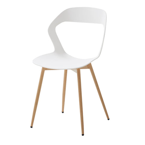Chair - Chairs Dining Chairs - Set of 4 Chairs - Hollow Dining Chairs - Modern &amp; Simple - Household Stool with Backrest - Scandinavian Negotiation Chair - Plastic Chair - Backrest Height &lt;125mm/12.cm - White