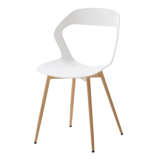 Chair - Chairs Dining Chairs - Set of 4 Chairs - Hollow Dining Chairs - Modern &amp; Simple - Household Stool with Backrest - Scandinavian Negotiation Chair - Plastic Chair - Backrest Height &lt;125mm/12.cm - White