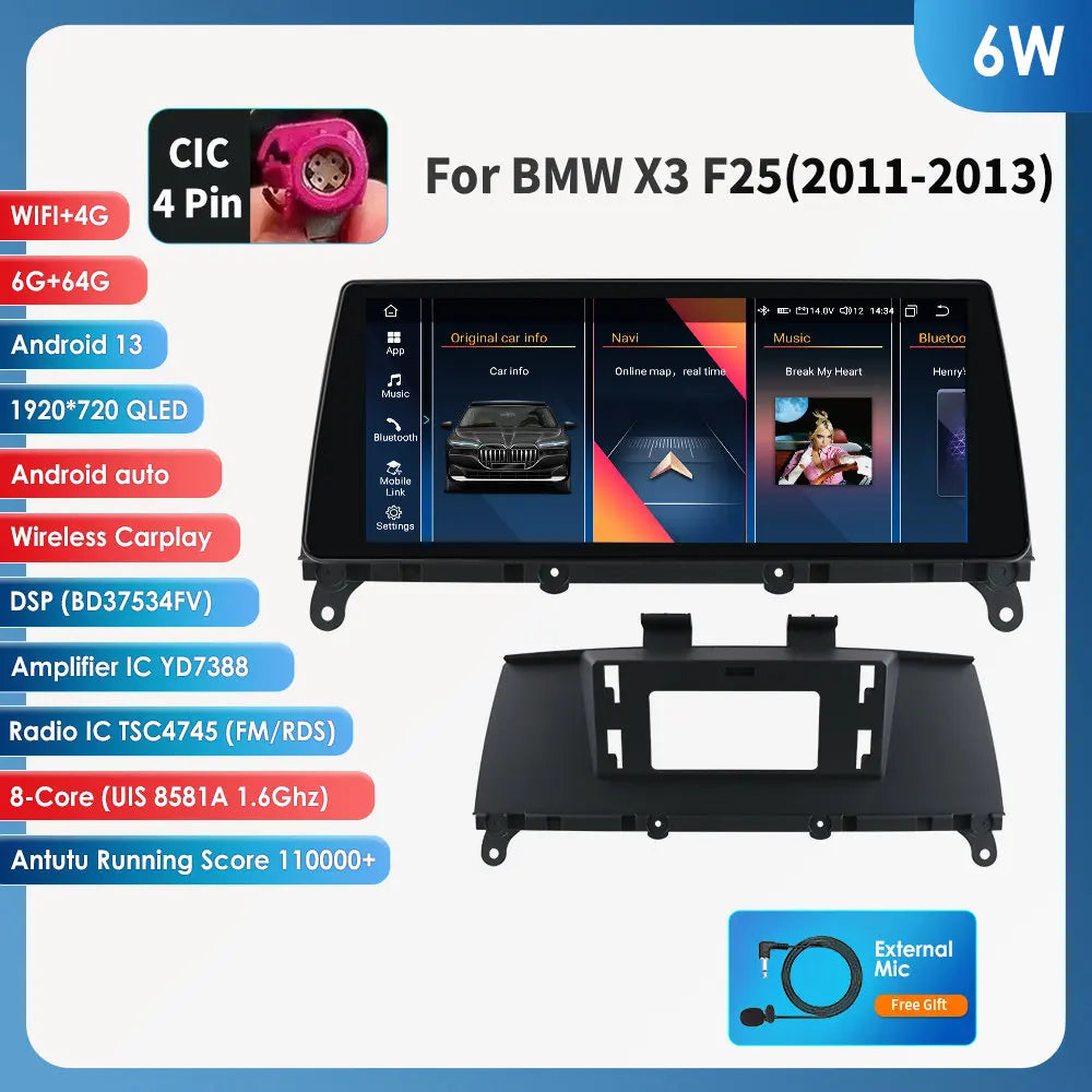 Autoradio – Auto Radio – Car Radio – Multimedia Radio – Inbouwradio – 10,25 Inch Touchscreen – Android 13 Systeem – CarPlay & GPS Navigatie