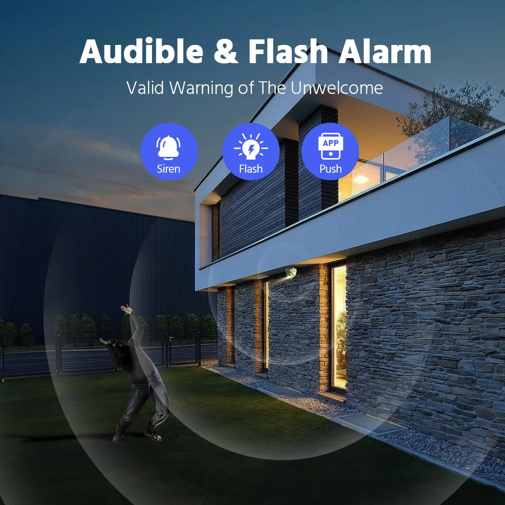 IP Beveiligingscamera – Bewakingscamera – Beveiligingscamera – Camera Met Audio – Outdoor Camera – Dual-Light Nachtzicht – IP67 Waterdicht - QUORE